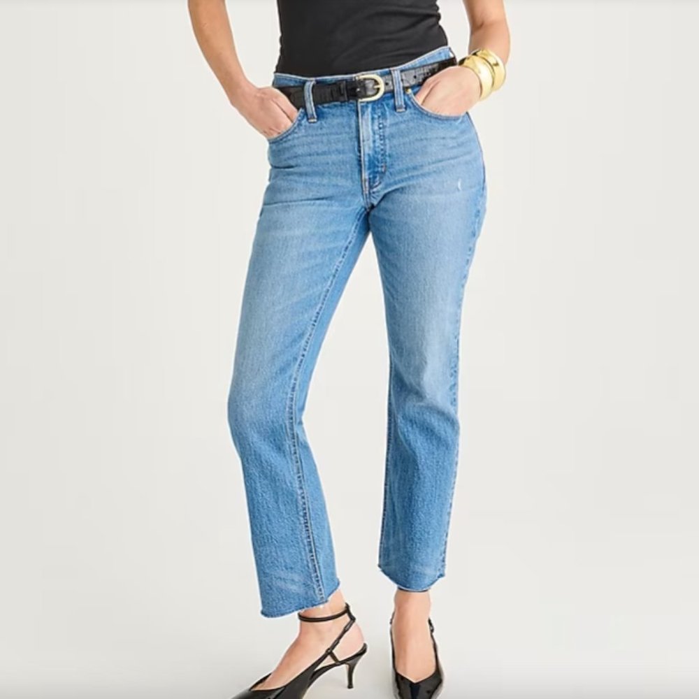 J. Crew Billie Demi Boot Crop Jeans - Medium Wash
